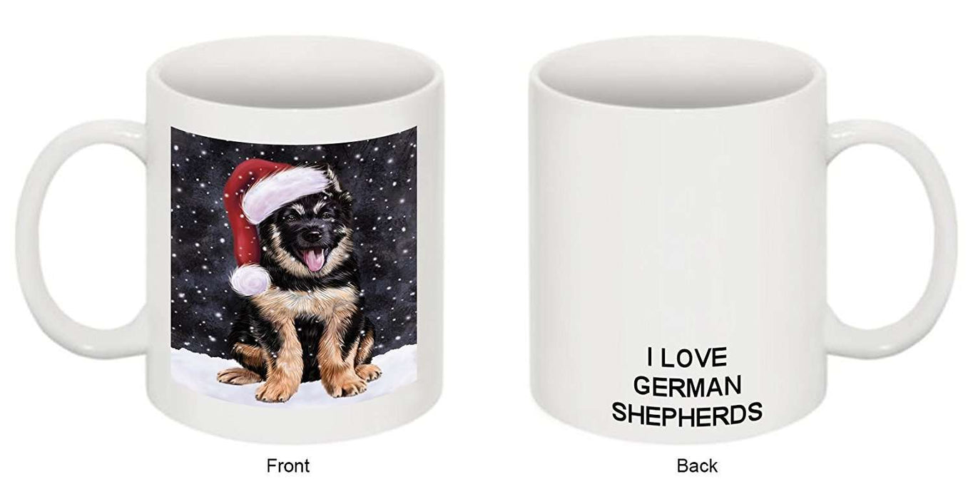 Let It Snow Happy Holidays German Shepherd Dog Christmas Mug CMG0721