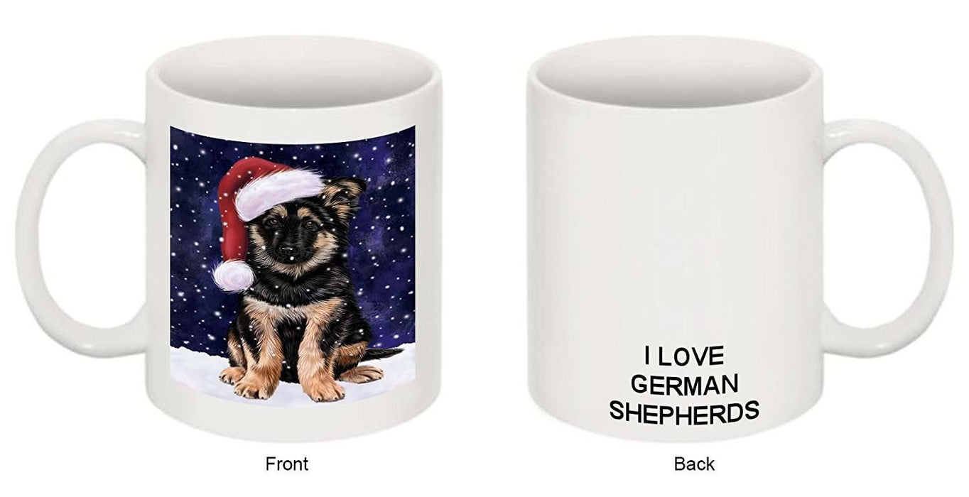 Let It Snow Happy Holidays German Shepherd Dog Christmas Mug CMG0722