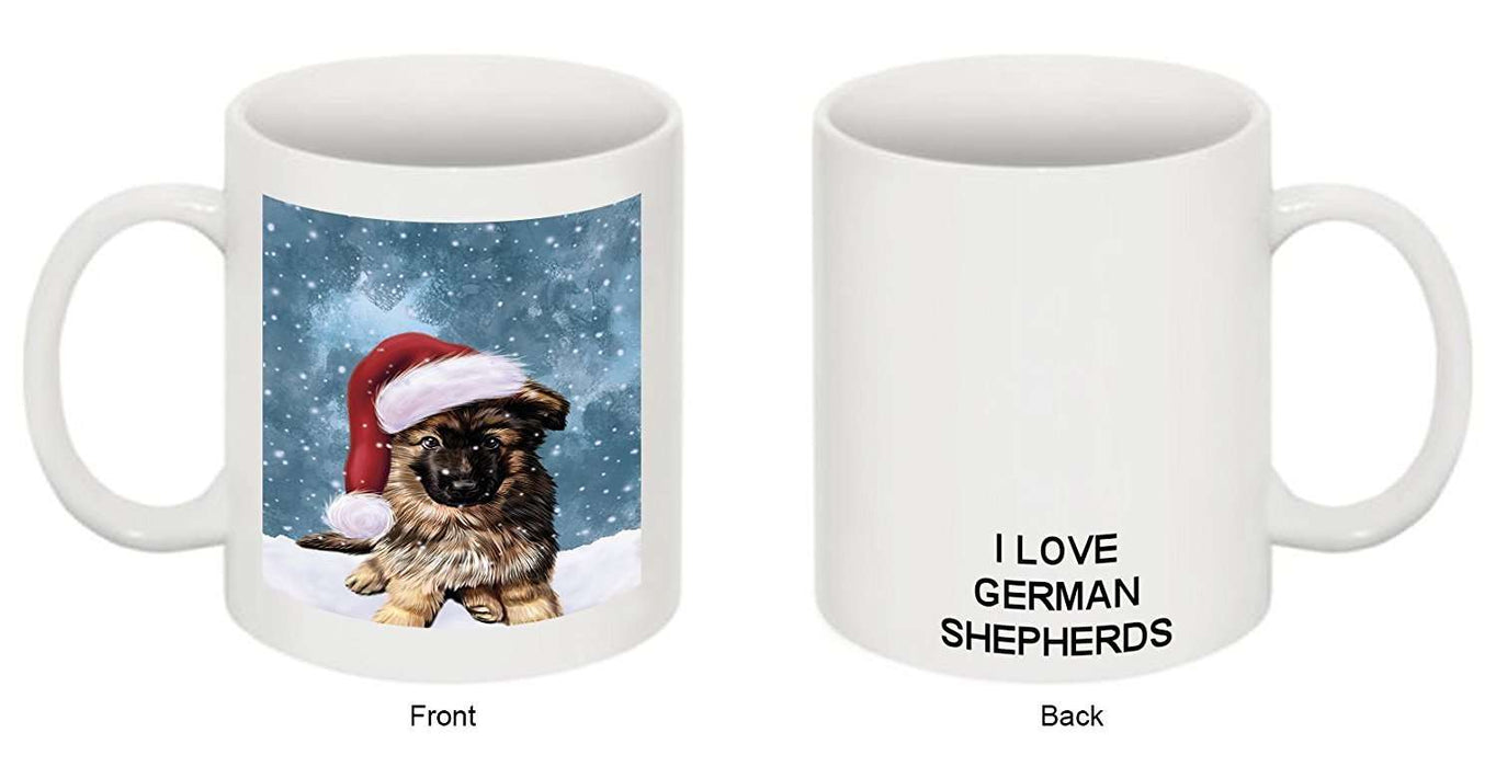 Let It Snow Happy Holidays German Shepherd Dog Christmas Mug CMG0723