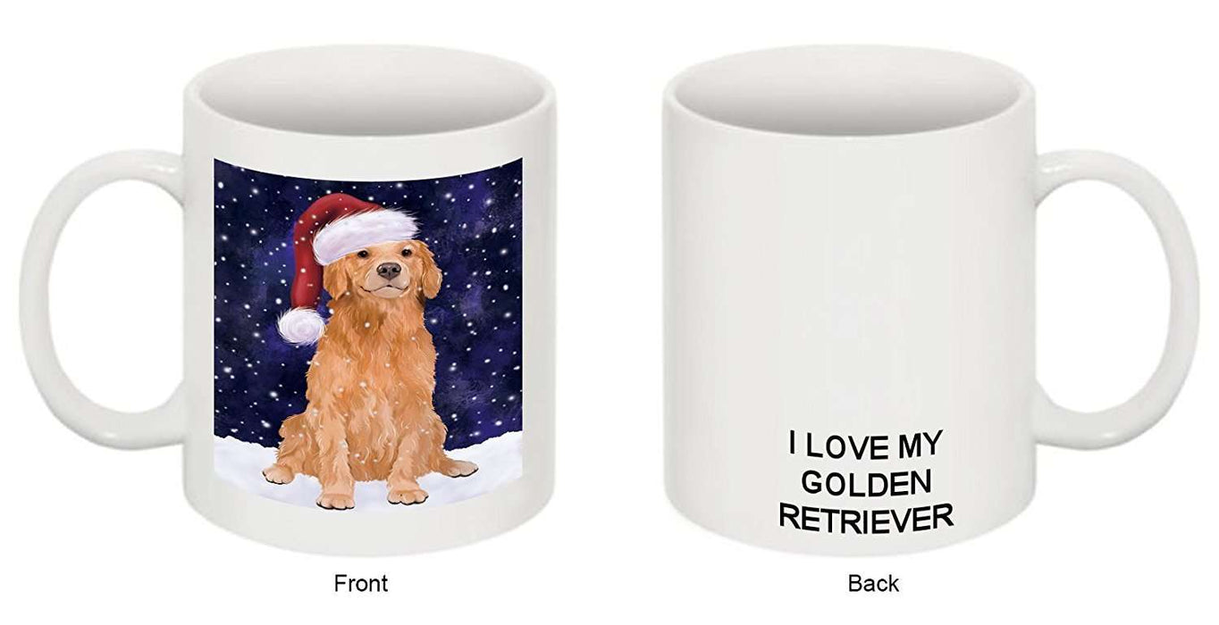 Let It Snow Happy Holidays Golden Retriever Dog Christmas Mug CMG0300