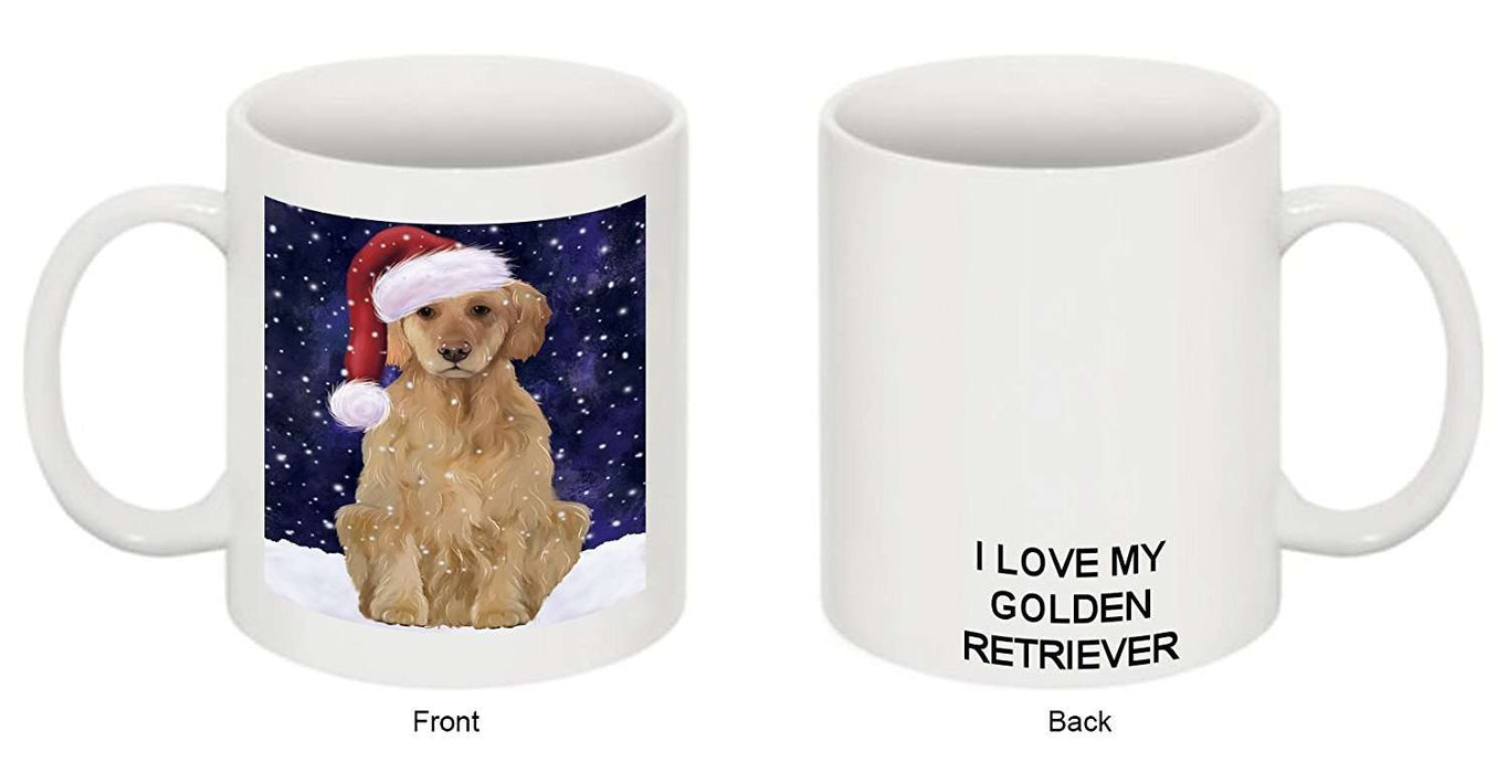 Let It Snow Happy Holidays Golden Retriever Dog Christmas Mug CMG0443