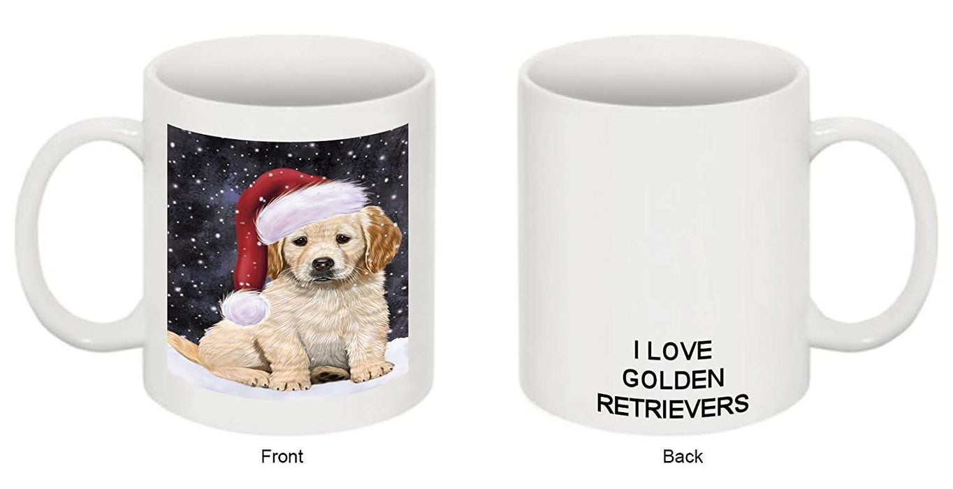 Let It Snow Happy Holidays Golden Retriever Dog Christmas Mug CMG0724