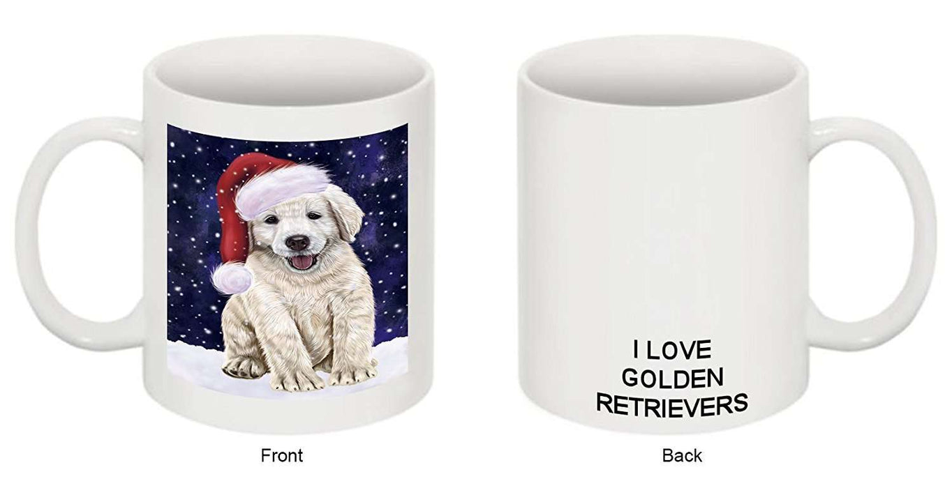 Let It Snow Happy Holidays Golden Retriever Dog Christmas Mug CMG0725
