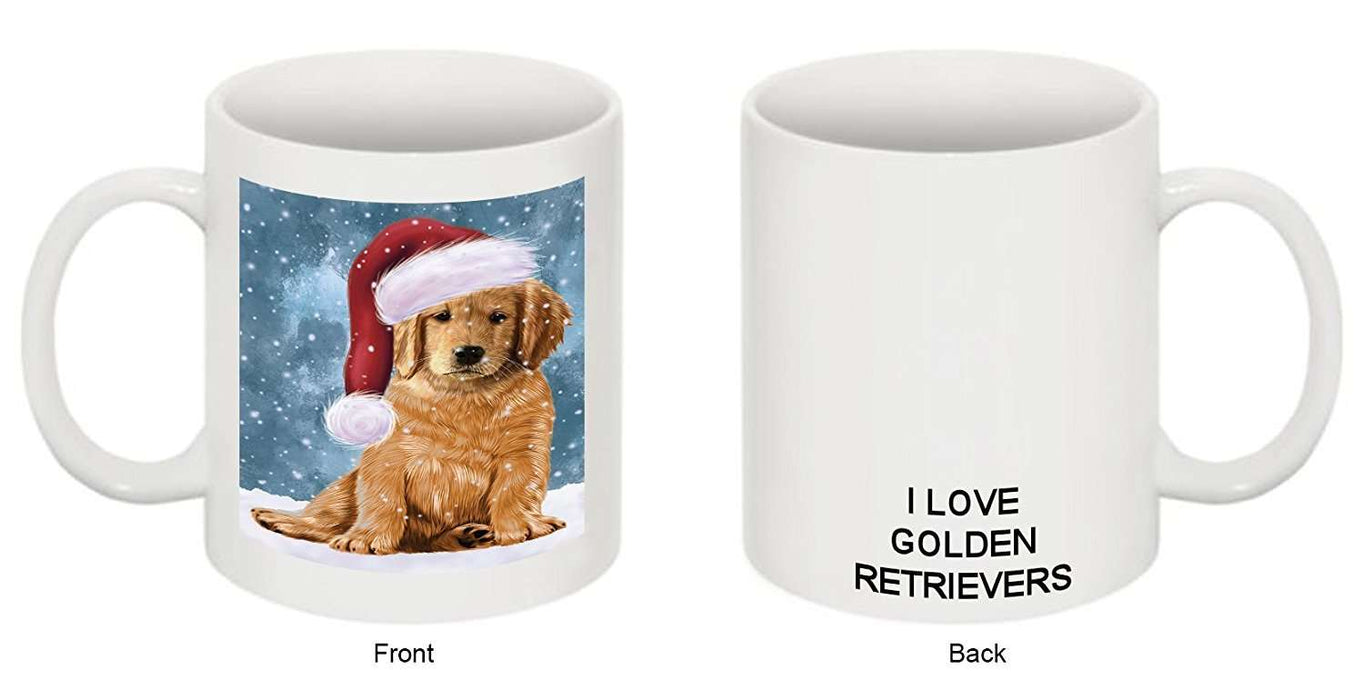 Let It Snow Happy Holidays Golden Retriever Dog Christmas Mug CMG0726