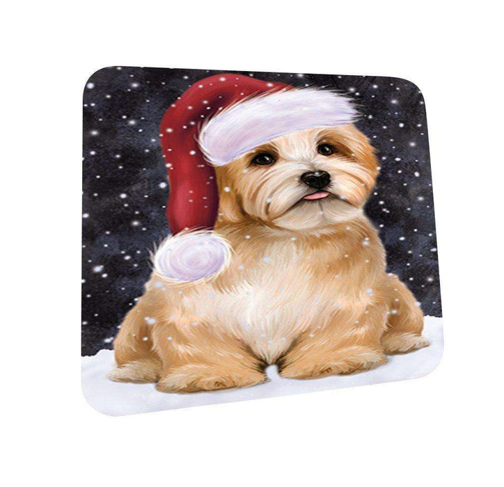 Let It Snow Happy Holidays Havanese Dog Christmas Coasters CST339 (Set of 4)