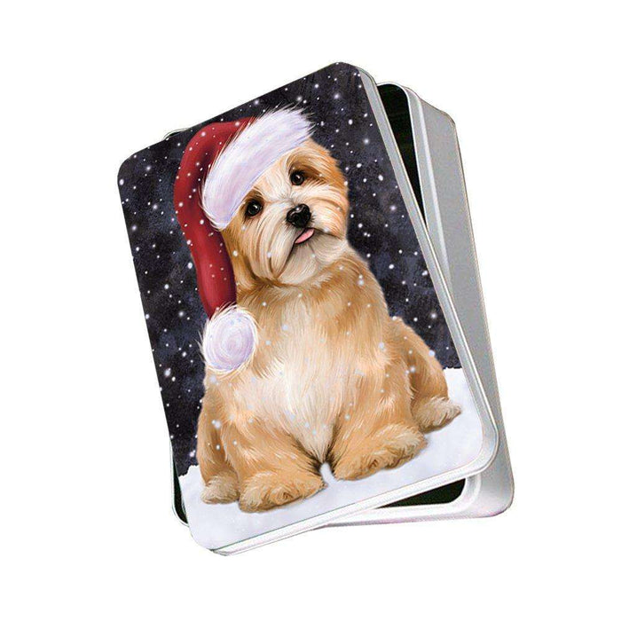 Let It Snow Happy Holidays Havanese Dog Christmas Photo Storage Tin PTIN0467