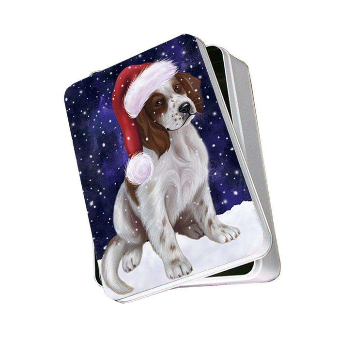 Let It Snow Happy Holidays Irish Setter Puppy Christmas Photo Storage Tin PTIN0300