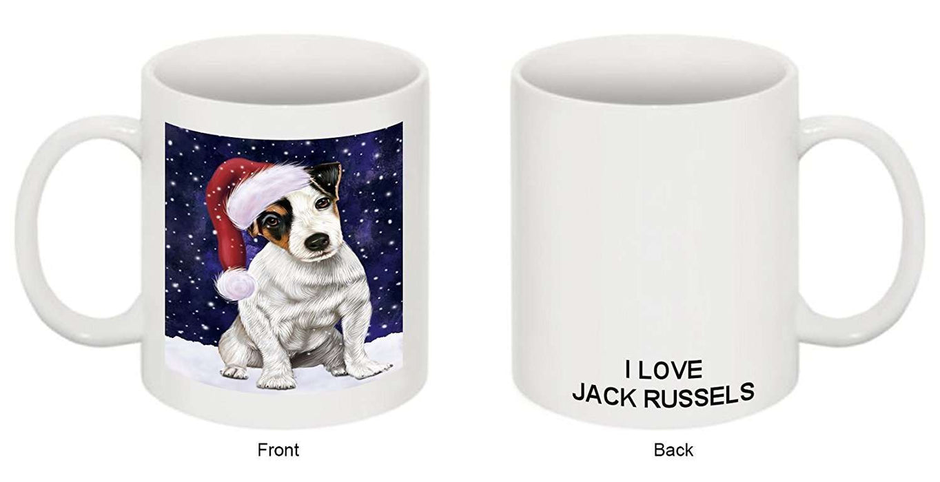 Let It Snow Happy Holidays Jack Russell Terrier Dog Christmas Mug CMG0731