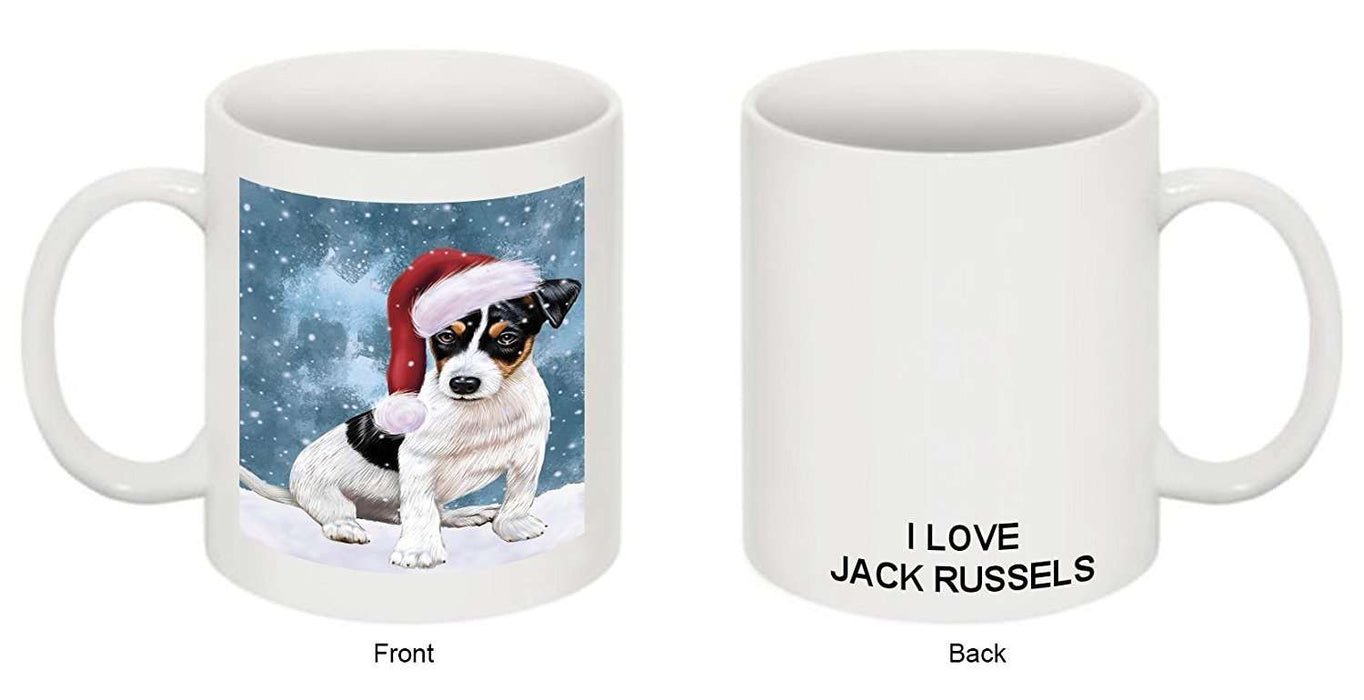 Let It Snow Happy Holidays Jack Russell Terrier Dog Christmas Mug CMG0732