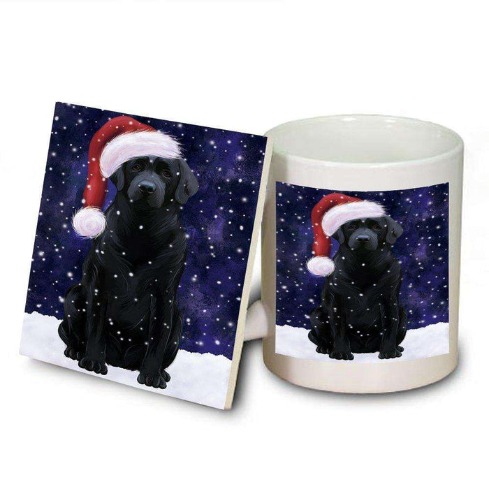 Let It Snow Happy Holidays Labrador Dog Christmas Mug and Coaster Set MUC0279