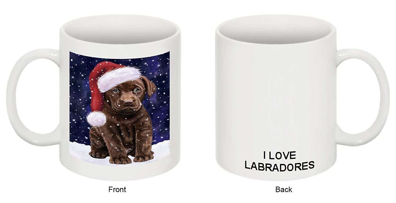 Let It Snow Happy Holidays Labrador Dog Christmas Mug CMG0734