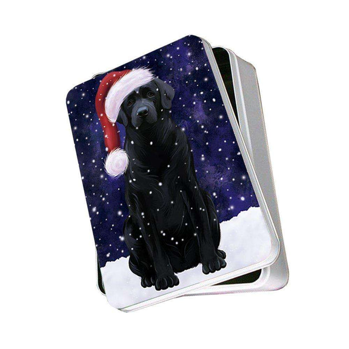 Let It Snow Happy Holidays Labrador Dog Christmas Photo Storage Tin PTIN0279