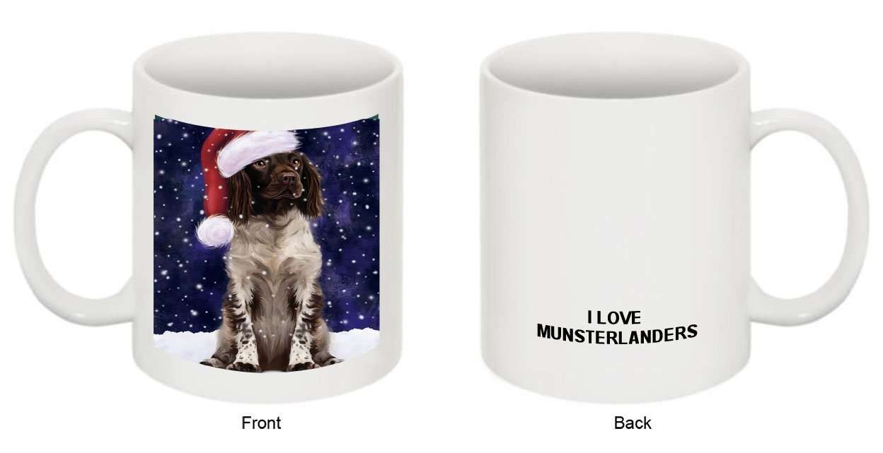 Let It Snow Happy Holidays Munsterlander Dog Christmas Mug CMG0422
