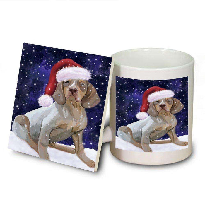 Let It Snow Happy Holidays Navarro Dog Christmas Mug and Coaster Set MUC0445