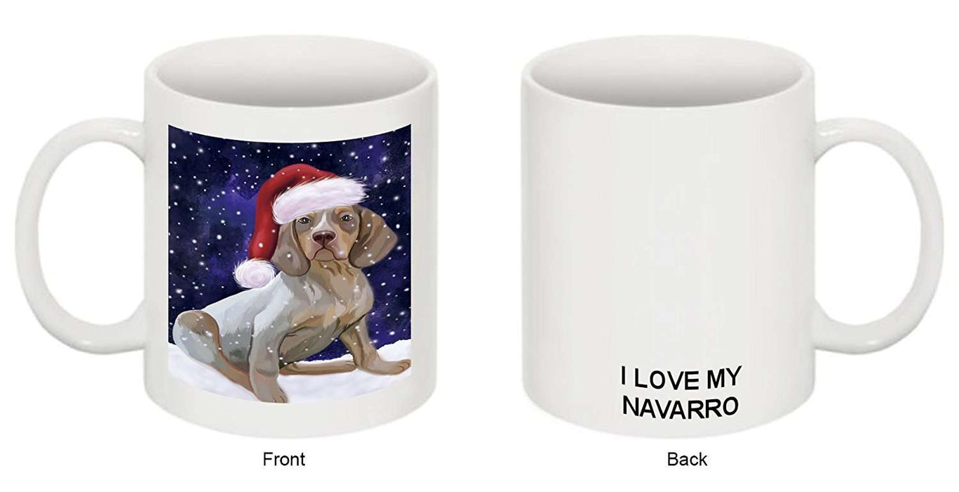 Let It Snow Happy Holidays Navarro Dog Christmas Mug CMG0445