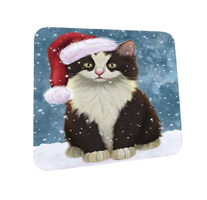 Let It Snow Happy Holidays Persian Cat Christmas Coasters CST190 (Set of 4)