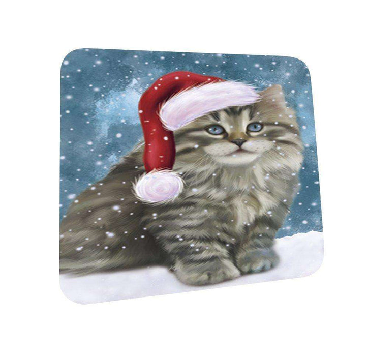 Let It Snow Happy Holidays Persian Cat Christmas Coasters CST322 (Set of 4)