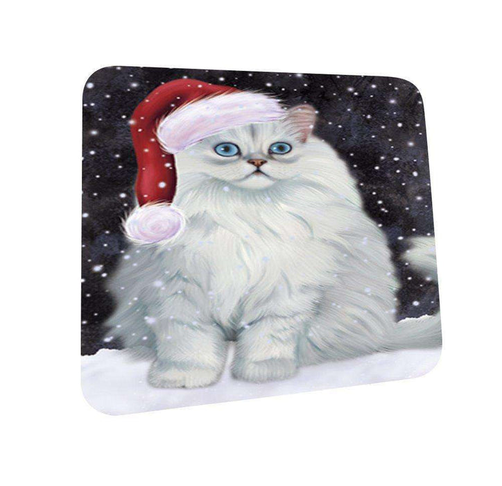 Let It Snow Happy Holidays Persian Cat Christmas Coasters CST323 (Set of 4)