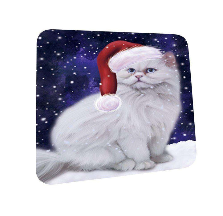 Let It Snow Happy Holidays Persian Cat Christmas Coasters CST324 (Set of 4)