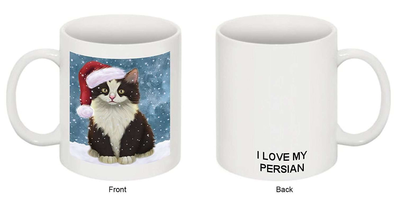 Let It Snow Happy Holidays Persian Cat Christmas Mug CMG0307
