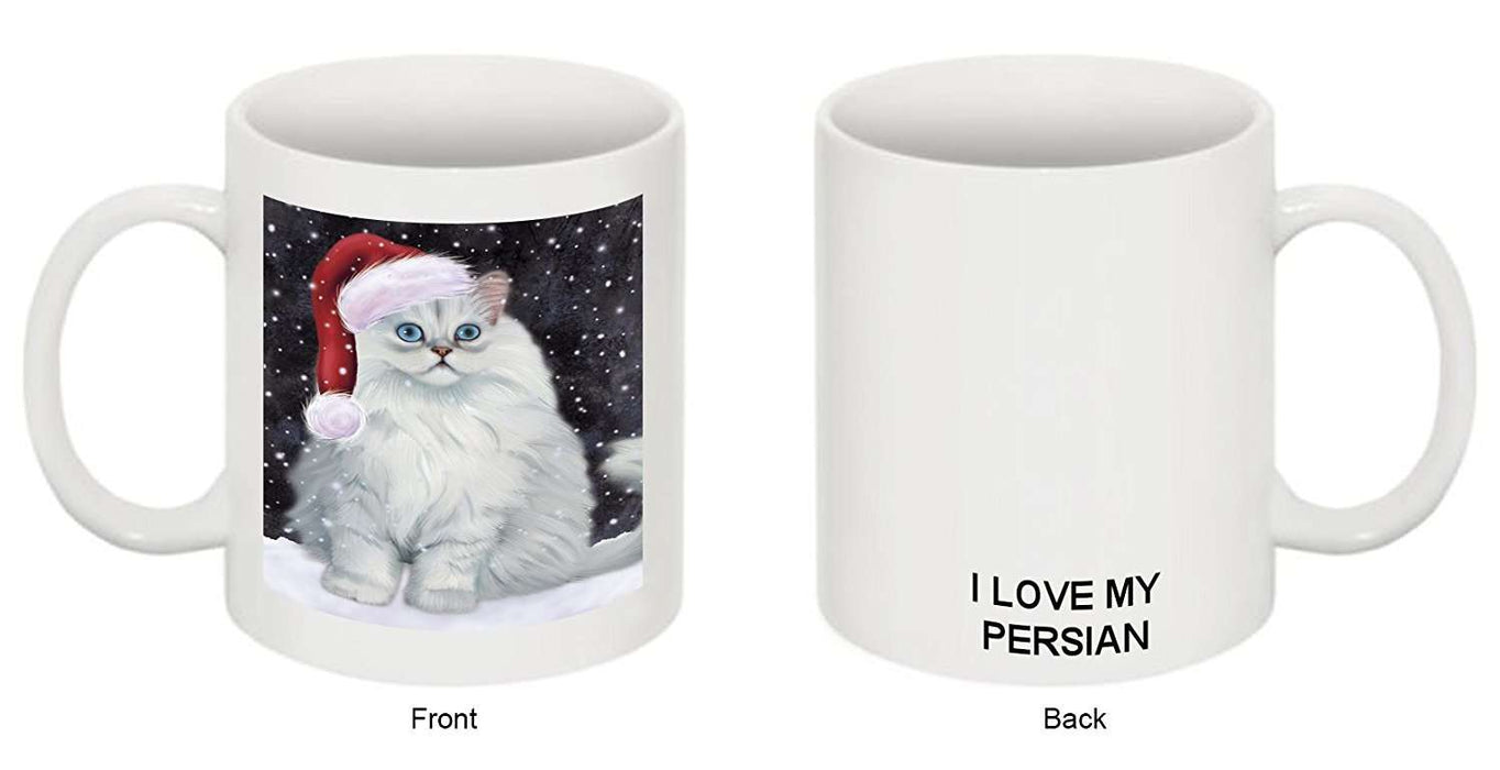 Let It Snow Happy Holidays Persian Cat Christmas Mug CMG0451