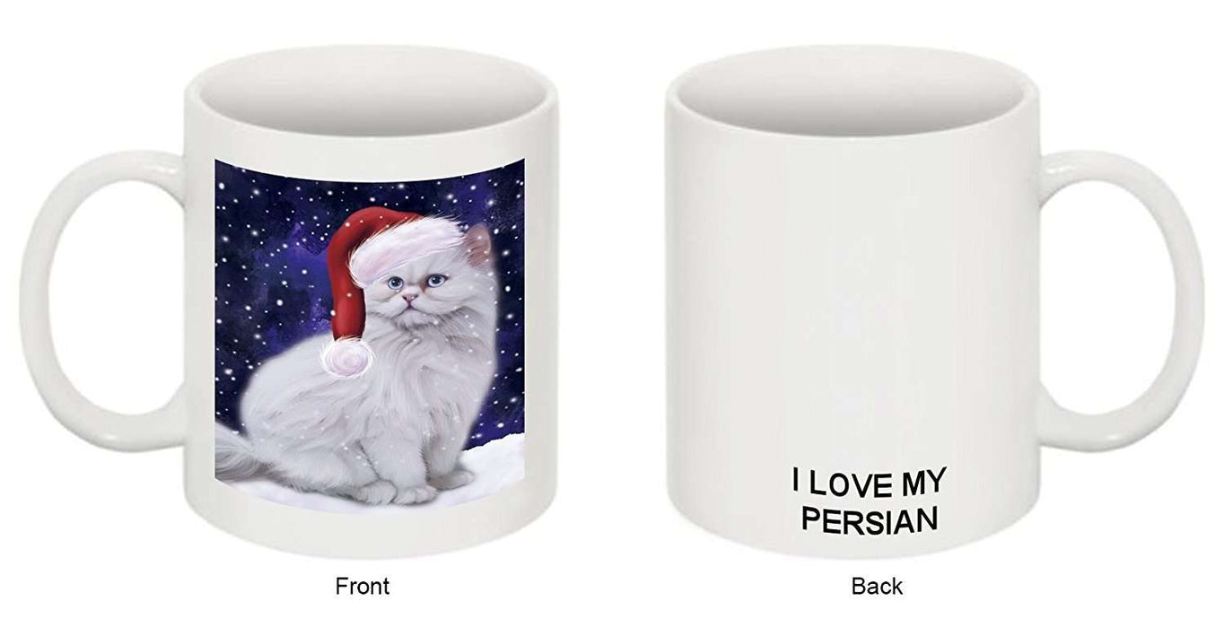 Let It Snow Happy Holidays Persian Cat Christmas Mug CMG0452