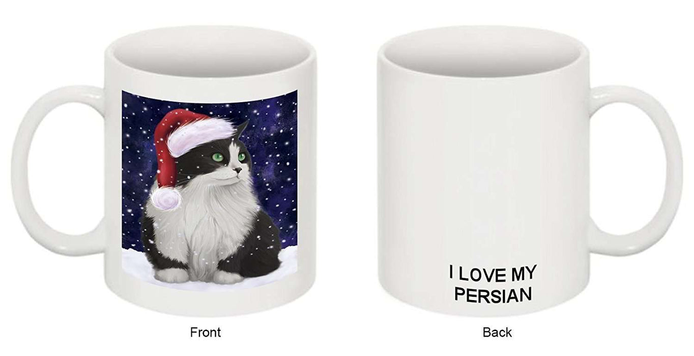 Let It Snow Happy Holidays Persian Cat Christmas Mug CMG0453