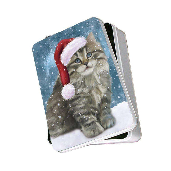 Let It Snow Happy Holidays Persian Cat Christmas Photo Storage Tin PTIN0450