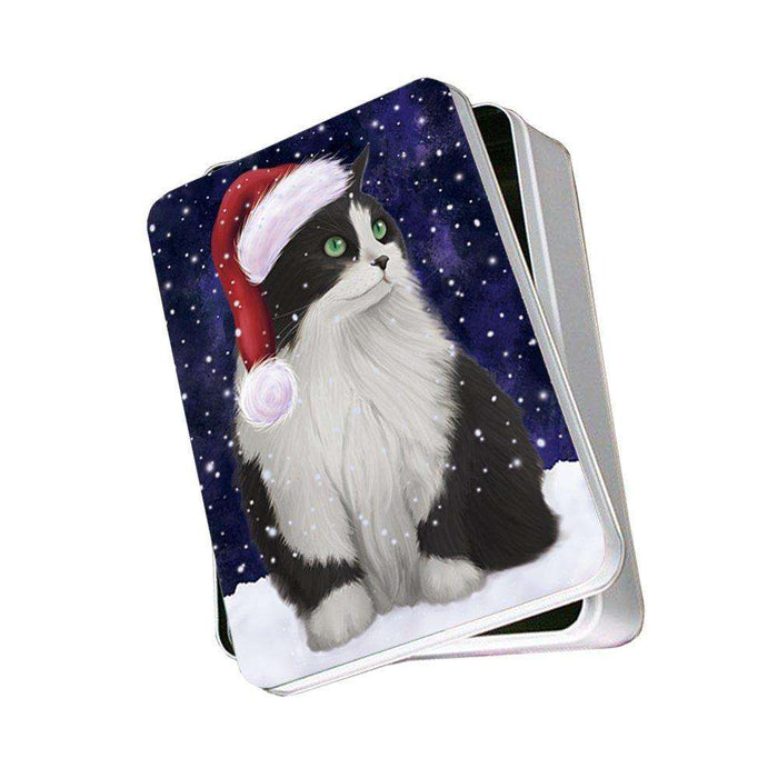 Let It Snow Happy Holidays Persian Cat Christmas Photo Storage Tin PTIN0453