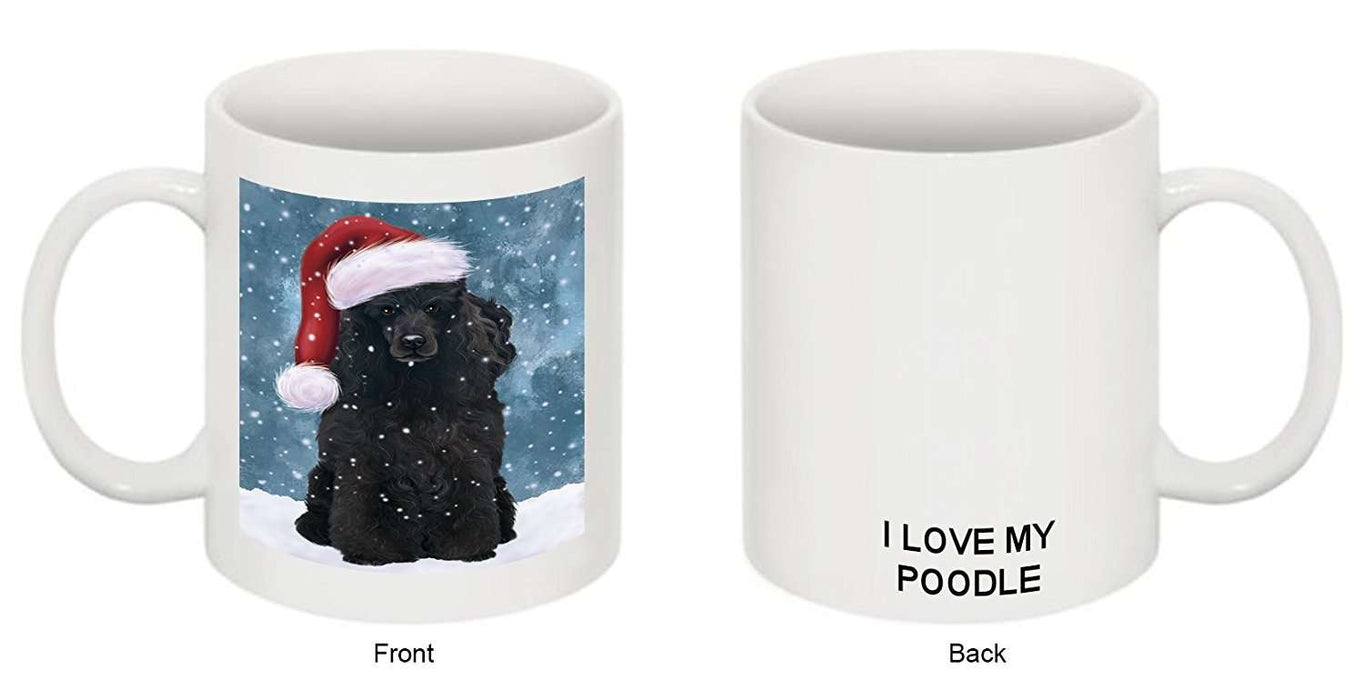Let It Snow Happy Holidays Poodle Dog Christmas Mug CMG0318