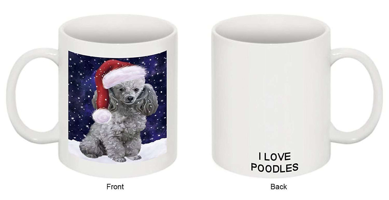 Let It Snow Happy Holidays Poodle Dog Christmas Mug CMG0746