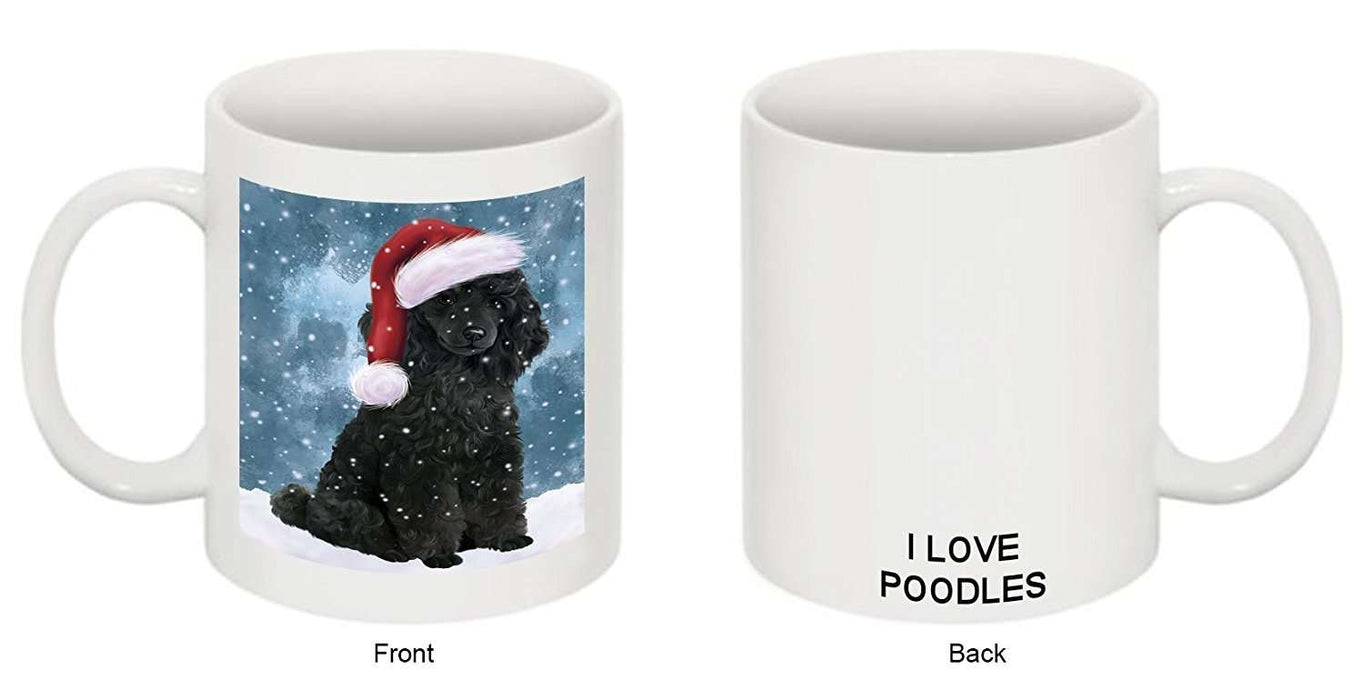 Let It Snow Happy Holidays Poodle Dog Christmas Mug CMG0747