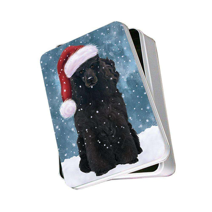 Let It Snow Happy Holidays Poodle Dog Christmas Photo Storage Tin PTIN0295