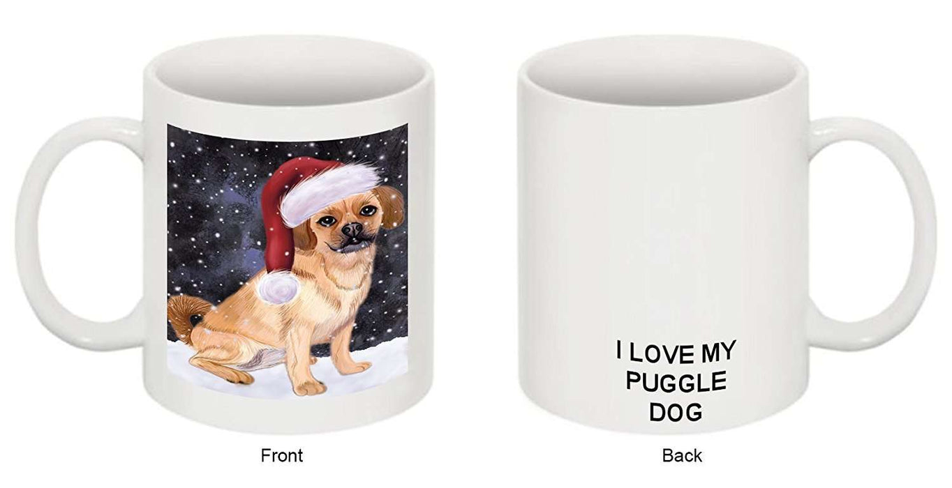 Let It Snow Happy Holidays Puggle Dog Christmas Mug CMG0320