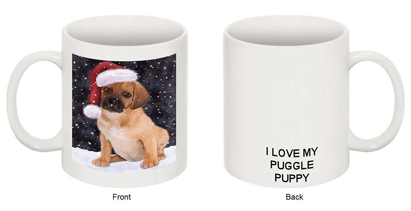 Let It Snow Happy Holidays Puggle Puppy Christmas Mug CMG0461