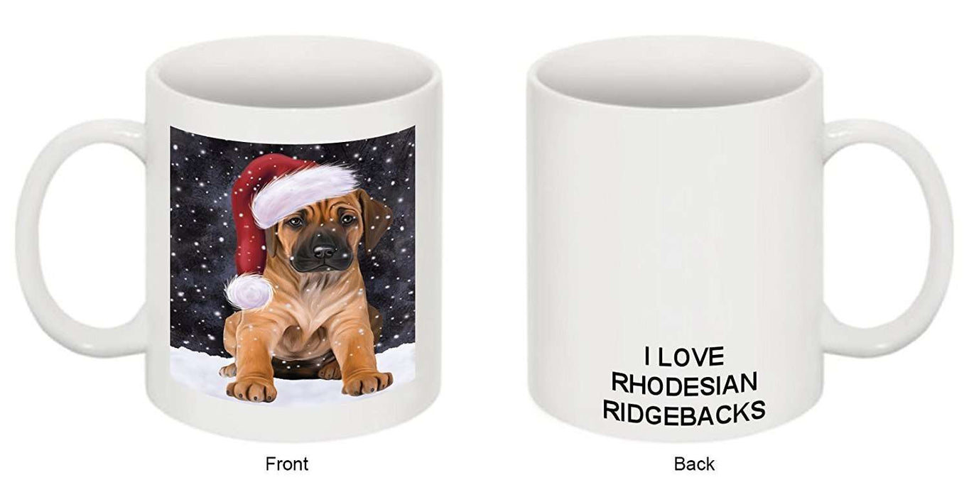 Let It Snow Happy Holidays Rhodesian Ridgeback Dog Christmas Mug CMG0751