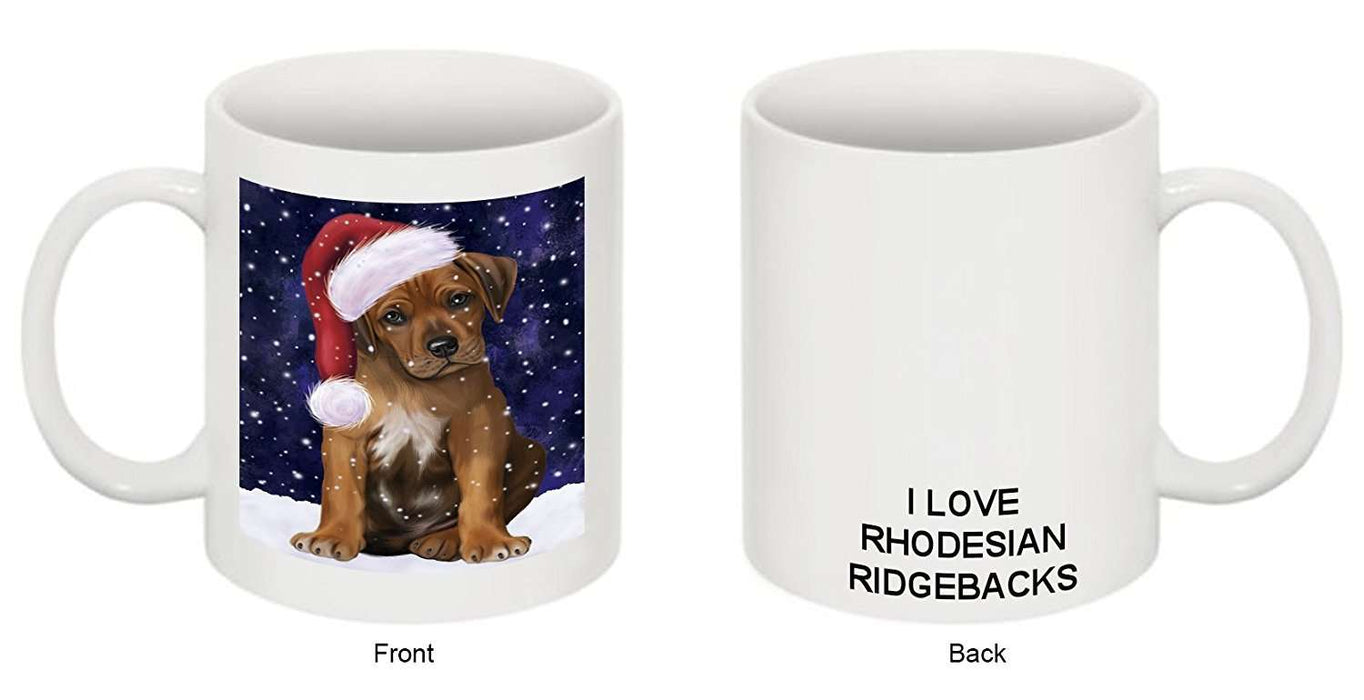 Let It Snow Happy Holidays Rhodesian Ridgeback Dog Christmas Mug CMG0752