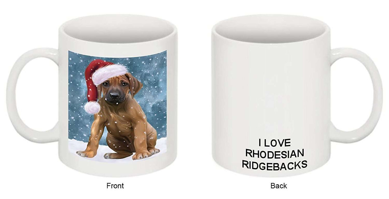 Let It Snow Happy Holidays Rhodesian Ridgeback Dog Christmas Mug CMG0753