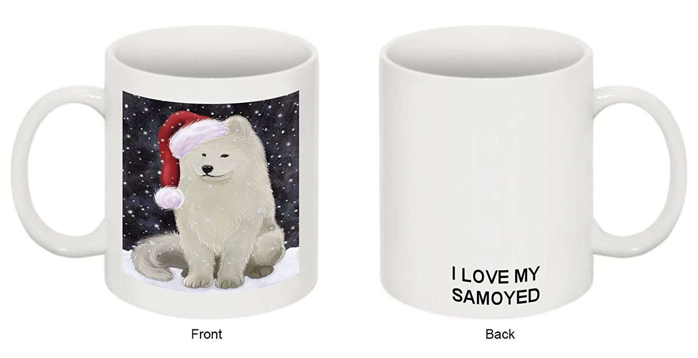 Let It Snow Happy Holidays Samoyed Dog Christmas Mug CMG0470