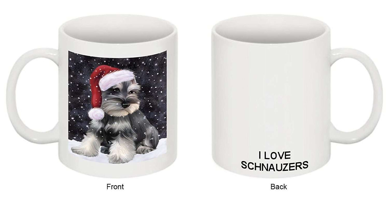 Let It Snow Happy Holidays Schnauzer Dog Christmas Mug CMG0757