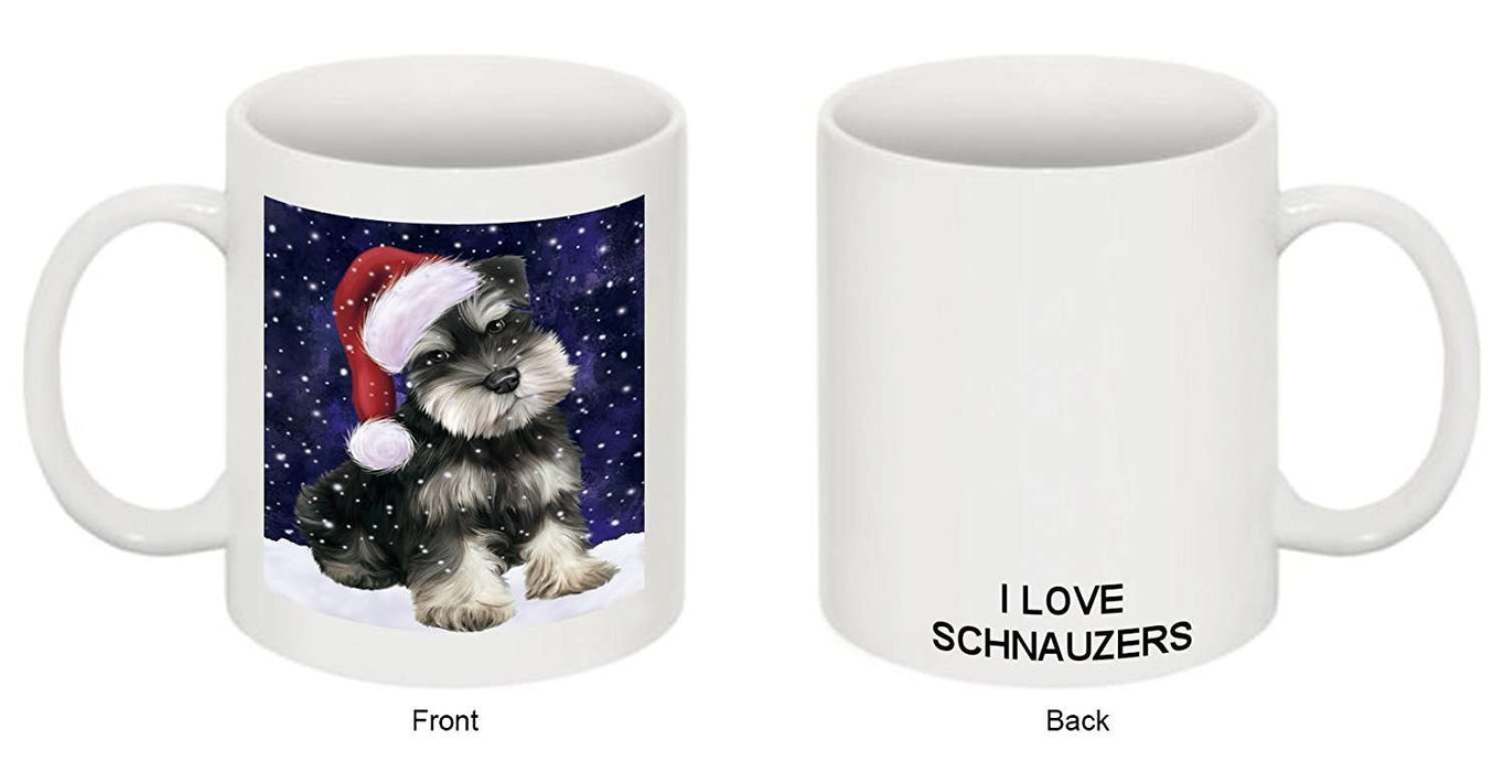 Let It Snow Happy Holidays Schnauzer Dog Christmas Mug CMG0758