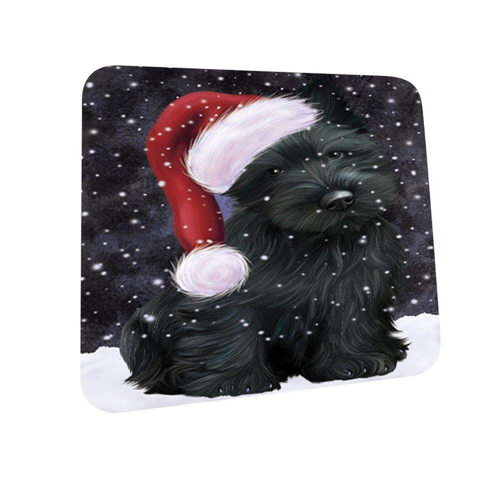Let It Snow Happy Holidays Scottish Terrier Dog Christmas Coasters CST251 (Set of 4)
