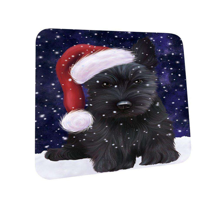 Let It Snow Happy Holidays Scottish Terrier Dog Christmas Coasters CST252 (Set of 4)