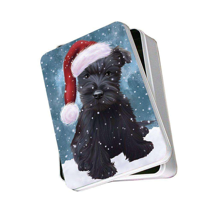 Let It Snow Happy Holidays Scottish Terrier Dog Christmas Photo Storage Tin PTIN0344