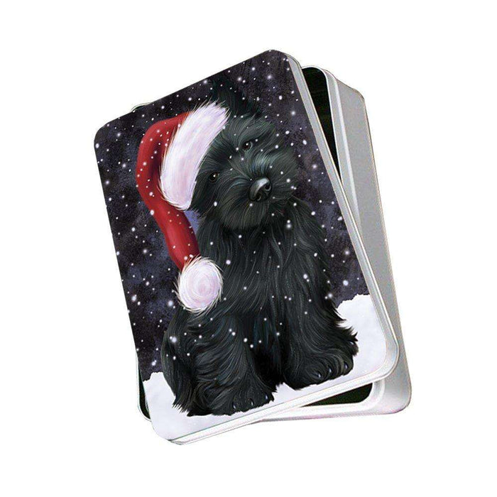 Let It Snow Happy Holidays Scottish Terrier Dog Christmas Photo Storage Tin PTIN0345