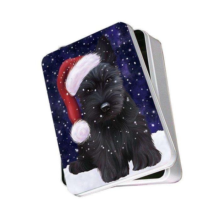 Let It Snow Happy Holidays Scottish Terrier Dog Christmas Photo Storage Tin PTIN0346