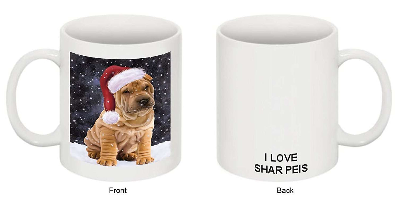 Let It Snow Happy Holidays Shar Pei Dog Christmas Mug CMG0760