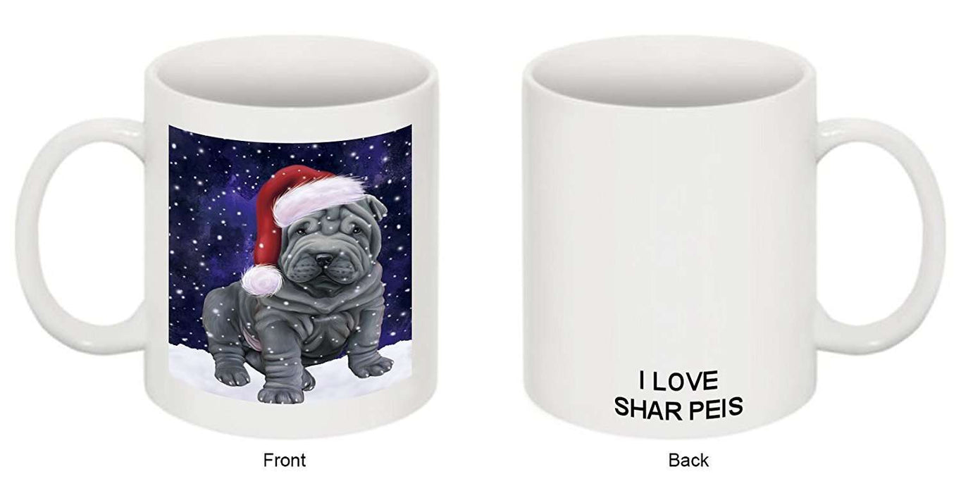 Let It Snow Happy Holidays Shar Pei Dog Christmas Mug CMG0761