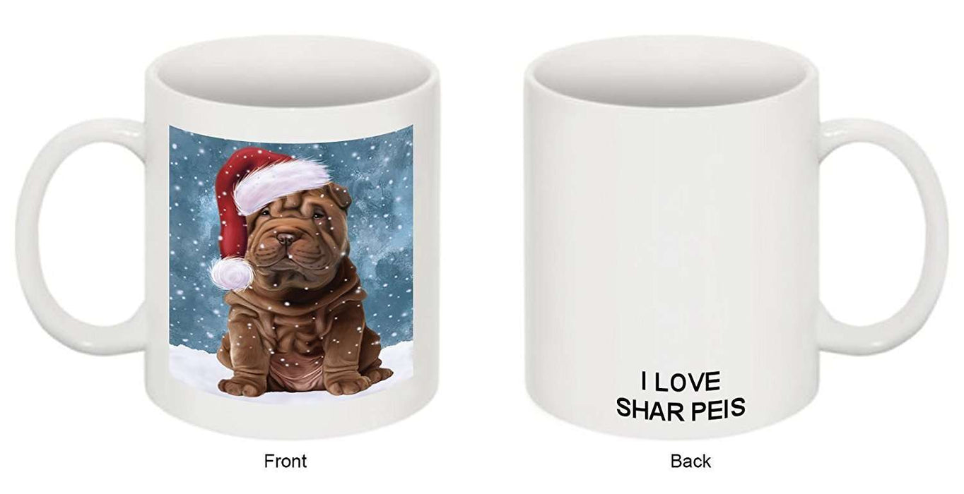 Let It Snow Happy Holidays Shar Pei Dog Christmas Mug CMG0762
