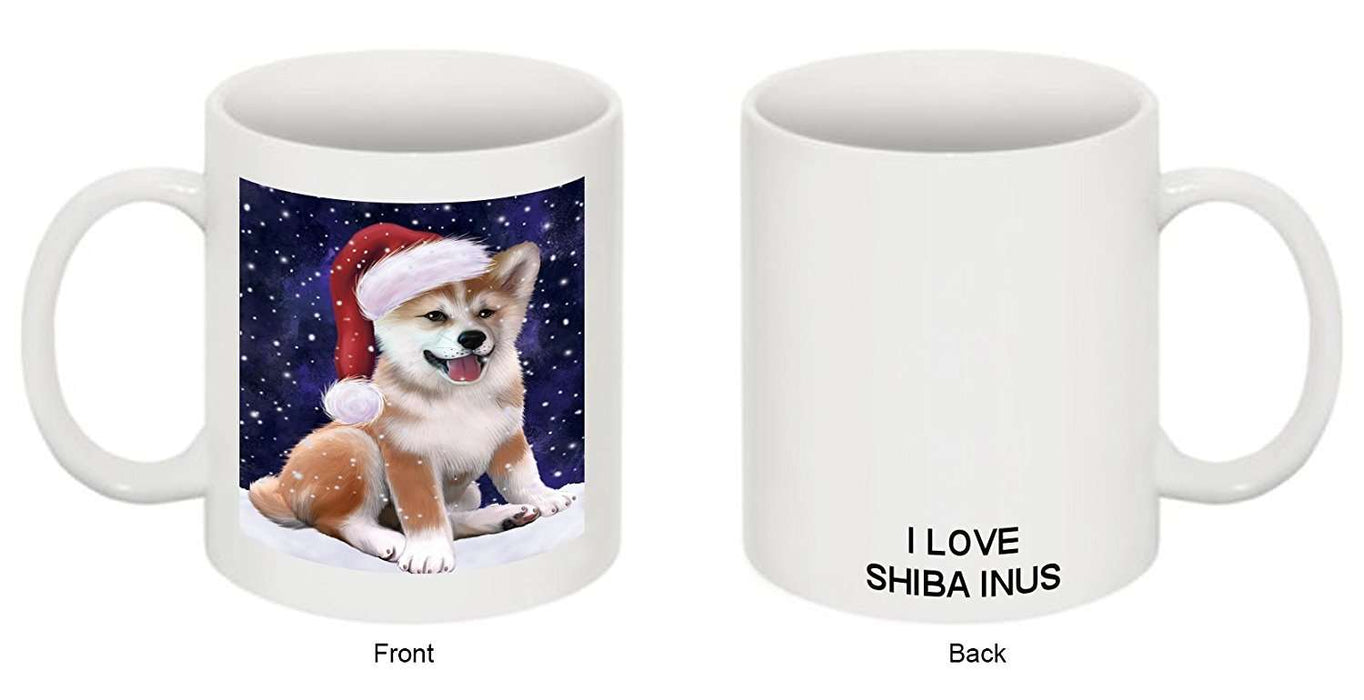 Let It Snow Happy Holidays Shiba Inu Dog Christmas Mug CMG0767